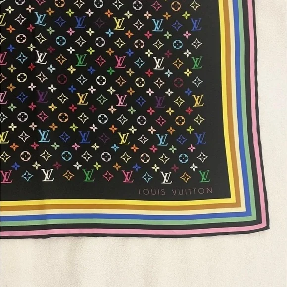 Louis Vuitton Vibrant Multicolor Silk Scarf - Picture 2 of 7